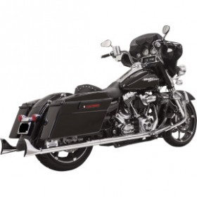 BASSANI FISHTAIL MUFFLERS-CHROME-W/ BAFFLE-33-95-16 TOURING # 1F27E33