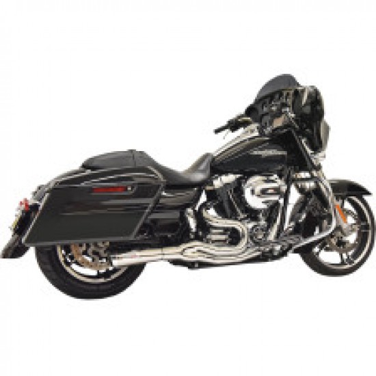 BASSANI ROAD RAGE II 2-INTO-1 MID-LENGTH EXHAUST SYSTEM-CHROME # 1F62C