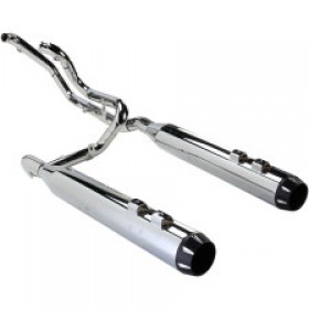BASSANI DOWN UNDER EXHAUST-CHROME-STRAIGHT CAN # 1F76R