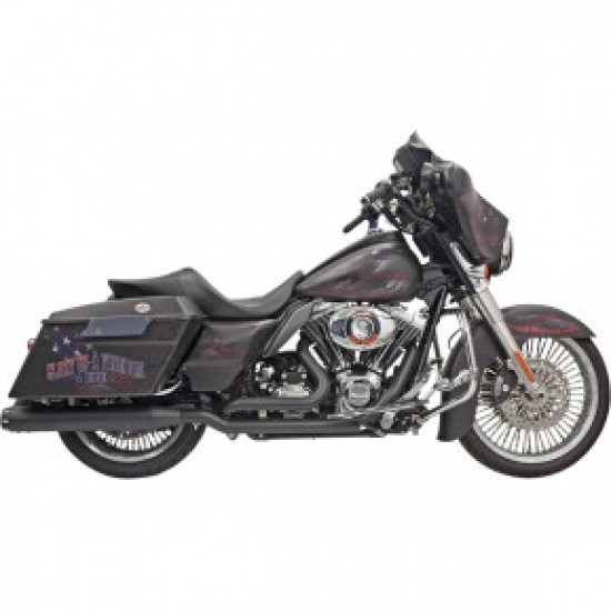 BASSANI DOWN UNDER EXHAUST-BLACK-STRAIGHT CAN # 1F76RB