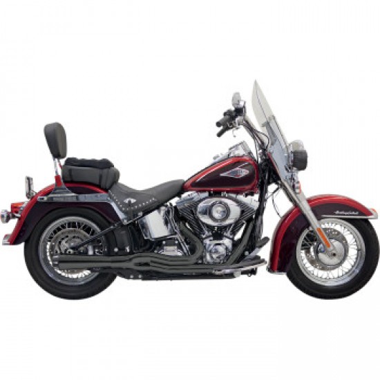 BASSANI MEGA POWER EXHAUST-BLACK-SHORT-FXS/FLS # 1S12RB BASSANI MEGA POWER EXHAUST-BLACK-SHORT-FXS/FLS # 1S12RB