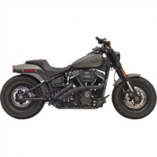 BASSANI SWEEPER EXHAUST-BLACK/BLACK # 1S22FB