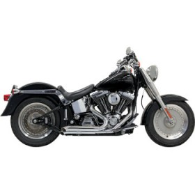 BASSANI PRO STREET EXHAUST-CHROME-TURN OUT-86-17 SOFTAIL # 1S24D