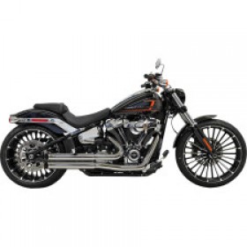 BASSANI PRO STREET EXHAUST-CHROME-18 SOFTAIL # 1S34D
