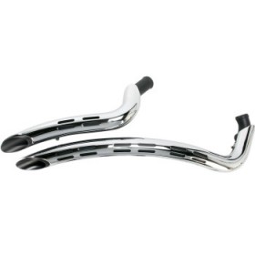 BASSANI SWEEPER EXHAUST-BLACK/CHROME # 1SD2F