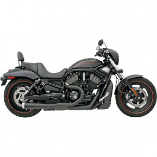 BASSANI ROAD RAGE 2:1 EXHAUST-BLACK # 1V22JB