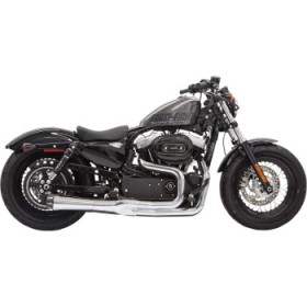 BASSANI MEGA POWER EXHAUST-CHROME-SHORT-14-21 XL WITH MID/FORWARD CONTROLS # 1X32R