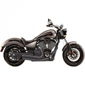BASSANI PRO-STREET EXHAUST-BLACK-TURNOUT # 6V23DB