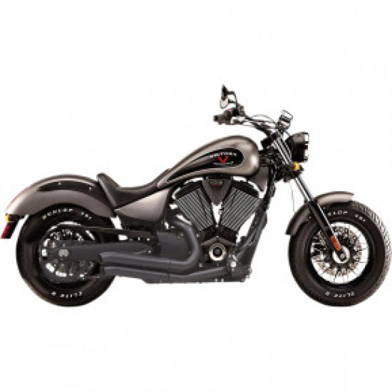 BASSANI PRO-STREET EXHAUST-BLACK-TURNOUT # 6V23DB