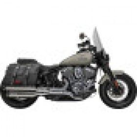 BASSANI 4 SLIP-ON MUFFLERS-CHROME # 8CH17