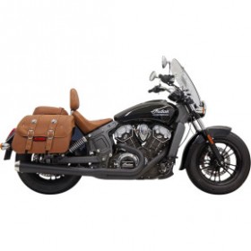 BASSANI 2:1 EXHAUST-BLACK-LONG-SCOUT # 8S11JB