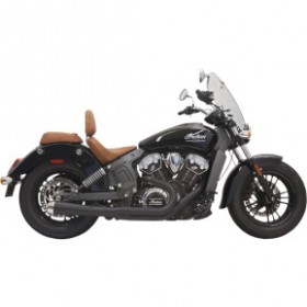 BASSANI 2:1 EXHAUST-BLACK-SHORT-SCOUT # 8S12JB