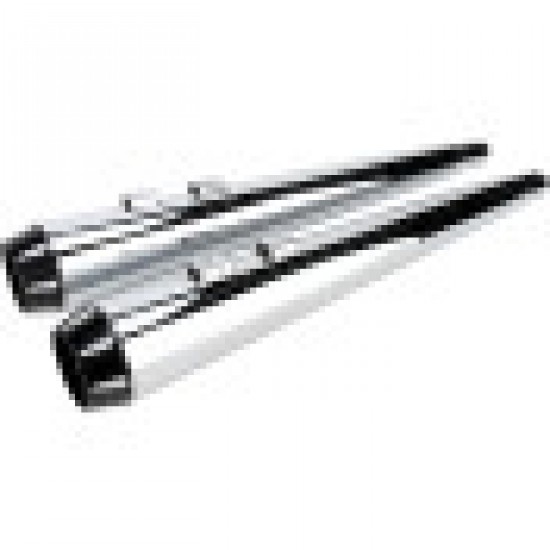 BASSANI MEGAPHONE MUFFLERS-CHR/BLK-FLUTED-PERFORMANCE BAFFLE # FLH-517RL BASSANI MEGAPHONE MUFFLERS-CHR/BLK-FLUTED-PERFORMANCE BAFFLE # FLH-517RL