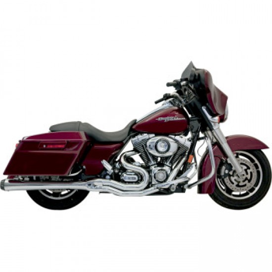 BASSANI B4 2:1 EXHAUST-CHROME-MEGAPHONE # FLH-747