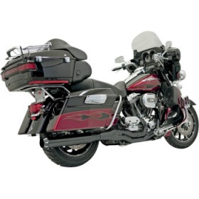 BASSANI B4 2:1 EXHAUST-BLACK-STRAIGHT CAN # FLH-757B