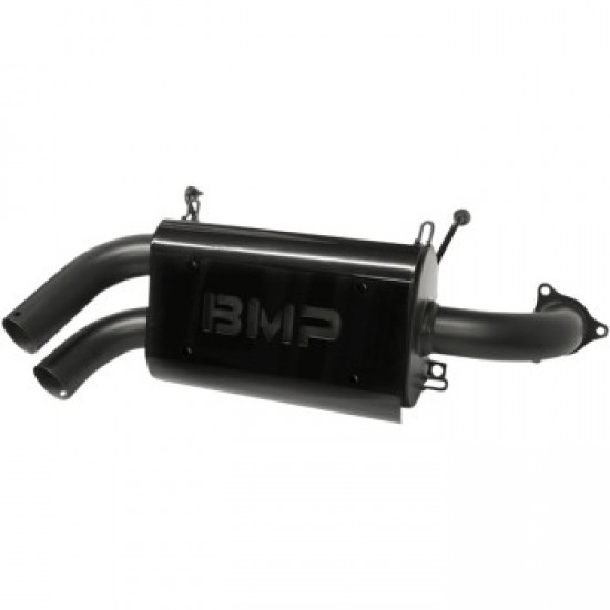 BIKEMAN PERFORMANCE DOUBLE BARREL SLIP-ON MUFFLER - CERAMIC BLACK # 17-312-CB
