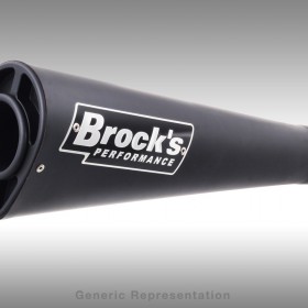 BROCKS SINGLE ALIEN HEAD SLIP-ON SYSTEM BLACK FOR SUZUKI GSX-R1000 (2005-2006) PART # 301162