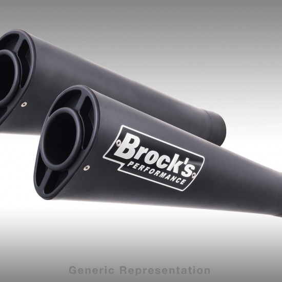 BROCKS DUAL ALIEN HEAD SLIP-ON SYSTEM BLACK FOR SUZUKI HAYABUSA (2008-2020) PART # 301214 BROCKS DUAL ALIEN HEAD SLIP-ON SYSTEM BLACK FOR SUZUKI HAYABUSA (2008-2020) PART # 301214