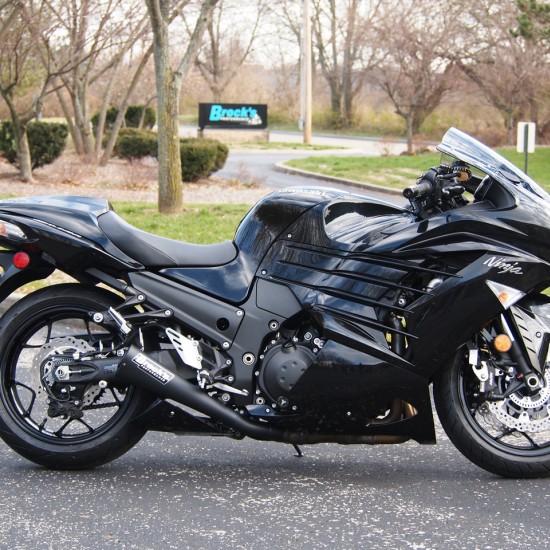 BROCKS DUAL ALIEN HEAD SLIP-ON SYSTEM BLACK FOR KAWASAKI ZX-14R (2012-2024) PART # 301656 BROCKS DUAL ALIEN HEAD SLIP-ON SYSTEM BLACK FOR KAWASAKI ZX-14R (2012-2024) PART # 301656