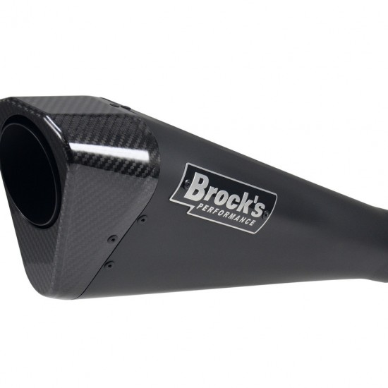 BROCKS 15" PENTA-CARBON REPLACEMENT MUFFLER (BLACK) FOR HAYABUSA (99-24), B-KING (08-11), GSX-R1000 (01-08), ZX-10R (11-15), AND ZX-10R (06-07) PART # 382747