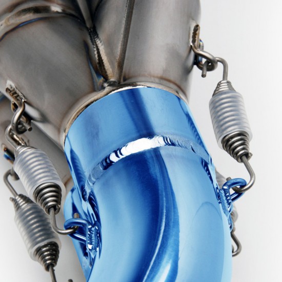 BROCKS TIWINDER BLUE FULL SYSTEM W/ 18" MUFFLER STREET BAFFLE FOR SUZUKI B-KING (2008-2011) PART # 394616