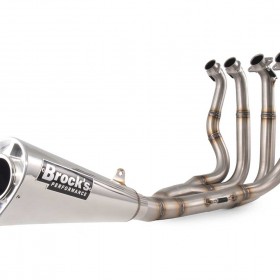 BROCKS ALIEN HEAD 2 FULL SYSTEM 14" MUFFLER FOR SUZUKI HAYABUSA (1999-2024) PART # 397060