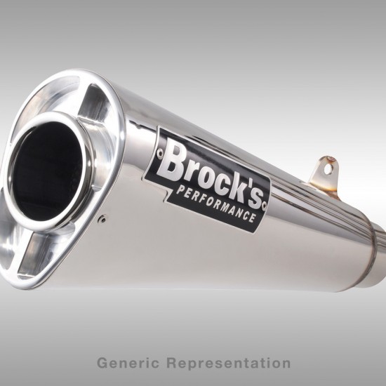 BROCKS ALIEN HEAD 2 FULL SYSTEM 14" MUFFLER POLISHED FOR SUZUKI HAYABUSA (2022-2024) PART # 397087