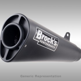 BROCKS ALIEN HEAD 2 FULL SYSTEM 14" MUFFLER BLACK FOR SUZUKI HAYABUSA (2022-2024) PART # 397100