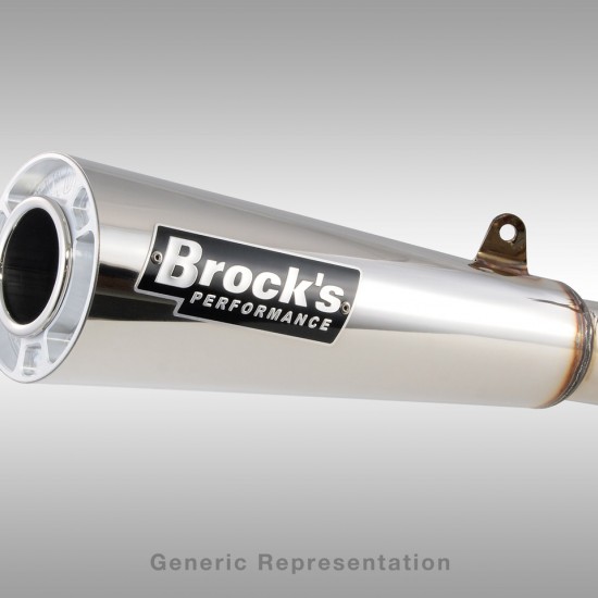 BROCKS SHORT MEG 2 FULL SYSTEM 14" MUFFLER FOR SUZUKI HAYABUSA (2022-2024) POLISHED PART # 397139 