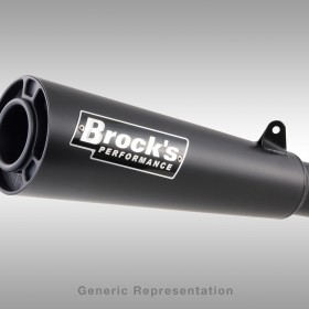 BROCKS SHORTMEG 2 FULL SYSTEM 14" MUFFLER BLACK FOR SUZUKI HAYABUSA (2022-2024) PART # 397152