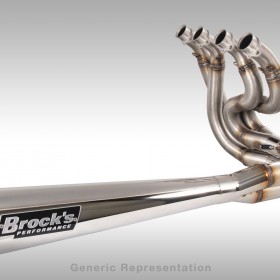 BROCKS SIDEWINDER FULL SYSTEM 20" MUFFLER FOR KAWASAKI ZX-14R (2012-2023) PART # 397294