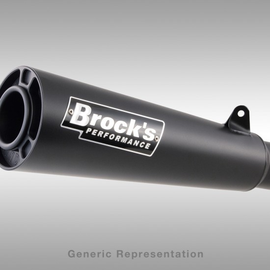 BROCKS SHORTMEG 2 FULL SYSTEM BLACK 14" MUFFLER FOR SUZUKI HAYABUSA (1999-2024) PART # 397931