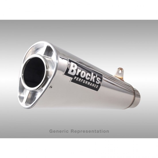 BROCKS ALIEN HEAD 2 FULL SYSTEM 14" MUFFLER FOR KAWASAKI ZX-10R/RR (2021-2024) PART # 398919