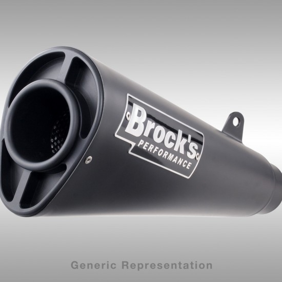 BROCKS ALIEN HEAD 2 FULL SYSTEM BLACK 14" MUFFLER FOR KAWASAKI ZX-10R/RR (2021-2024) PART # 398932