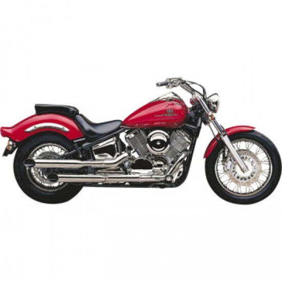 COBRA SLASHCUT MUFFLERS - CHROME - V-STAR 1100 # 2167SC