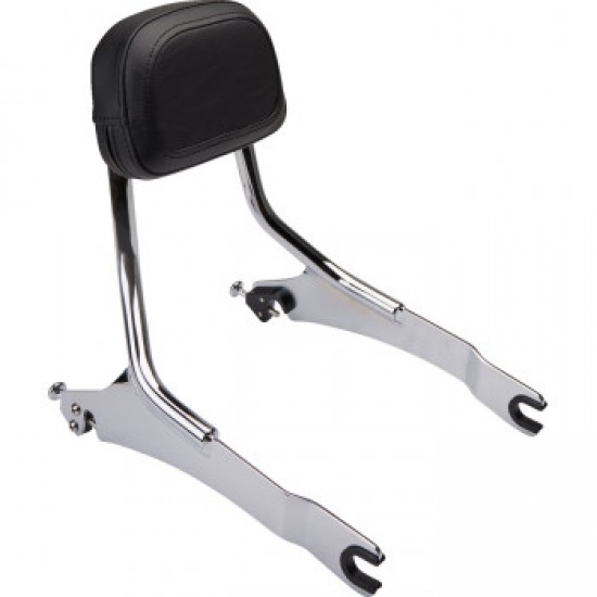 COBRA DETACHABLE BACKREST - CHROME - TWO-UP SEAT - SCOUT # 502-2210