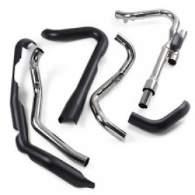 COBRA DUAL BUNG HEADPIPES - BLACK # 6255DBRB