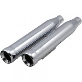 COBRA 3 NEIGHBOR HATER MUFFLERS FOR 91-17 DYNA - CHROME # 6045