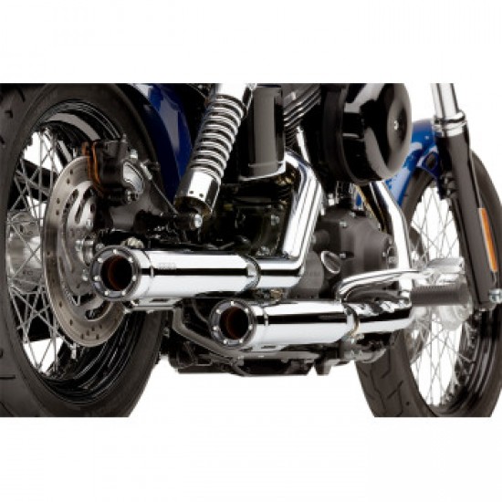 COBRA 3 RPT MUFFLERS FOR 95-17 FXD - CHROME # 6055