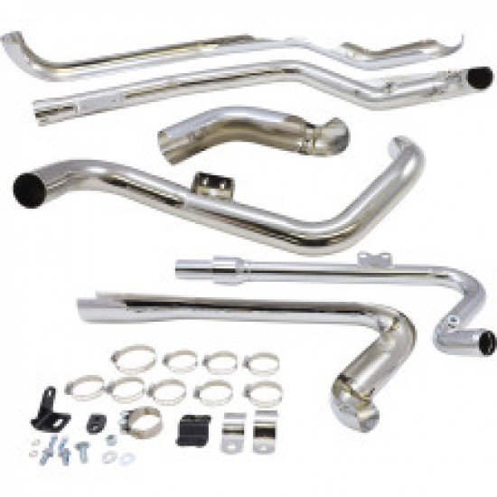 COBRA TRUE DUAL HEADPIPES - CHROME - DRESSER # 6257