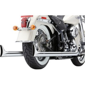 COBRA TRUE DUAL EXHAUST - FISHTAIL - 12-17 SOFTAIL # 6989