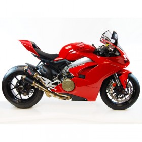 COMPETITION WERKES GP RACE SLIP ON EXHAUST FOR DUCATI PANIGALE V4 PART # WDPV4R-BC