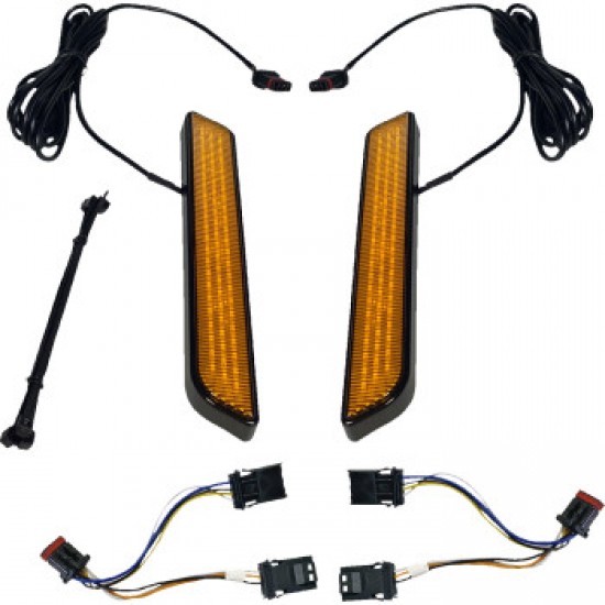 CUSTOM DYNAMICS LED FORK LIGHT AMBER BLACK # CD-FORK-BCM-AB CUSTOM DYNAMICS LED FORK LIGHT AMBER BLACK # CD-FORK-BCM-AB