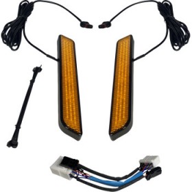 CUSTOM DYNAMICS LED FORK LIGHT AMBER BLACK # CD-FORK-HD-AB