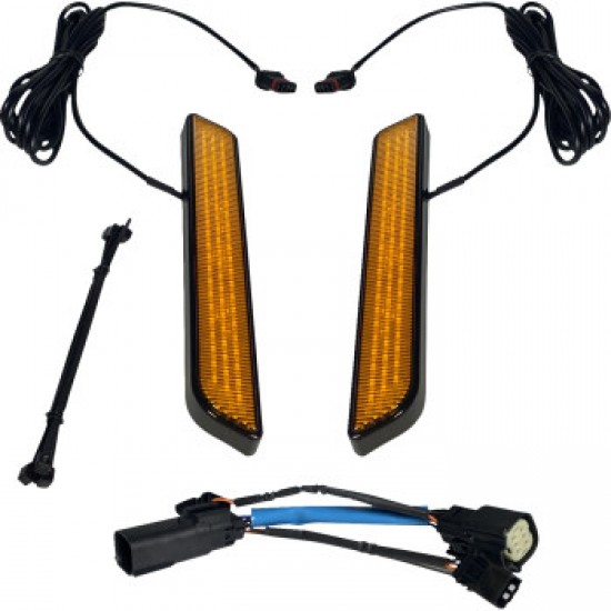 CUSTOM DYNAMICS LED FORK LIGHT AMBER BLACK # CD-FORK-SS6-AB CUSTOM DYNAMICS LED FORK LIGHT AMBER BLACK # CD-FORK-SS6-AB