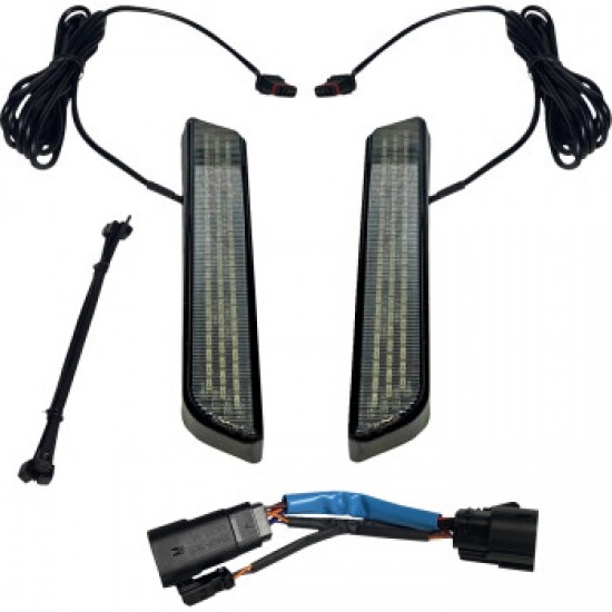 CUSTOM DYNAMICS LED FORK LIGHT SMOKE BLACK # CD-FORK-SS8-SB