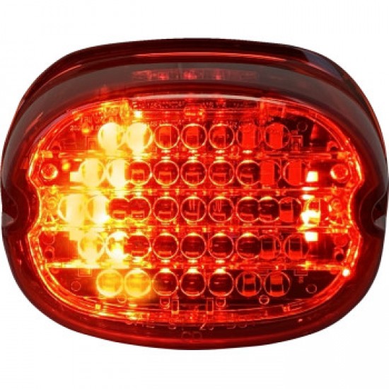 CUSTOM DYNAMICS TAILLIGHT W/ INTEGRATED TURN SIGNAL NO WINDOW RED LENS # CD-INT-TL-NW-R