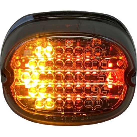 CUSTOM DYNAMICS TAILLIGHT W/ INTEGRATED TURN SIGNAL NO WINDOW SMOKE LENS # CD-INT-TL-NW-S