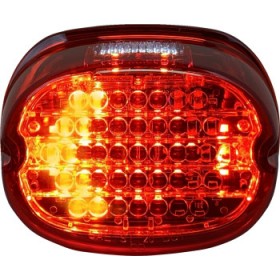 CUSTOM DYNAMICS TAILLIGHT W/ INTEGRATED TURN SIGNAL TOP WINDOW RED LENS # CD-INT-TL-W-R