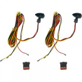 CUSTOM DYNAMICS MICRO TURN SIGNALS DUAL AMBER/RED- BLACK # CD-MICRO-AR2-B